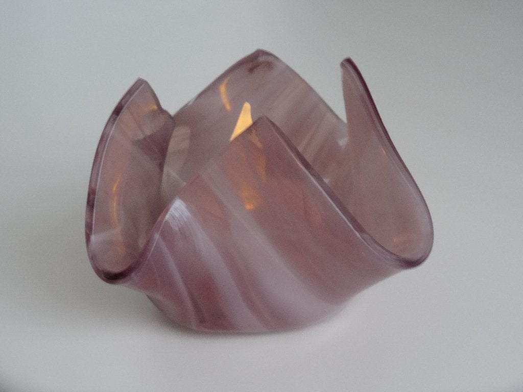 Uniek zakdoekje van glas, waxinelichthouder / schaaltje, Antiek en Kunst, Ophalen of Verzenden