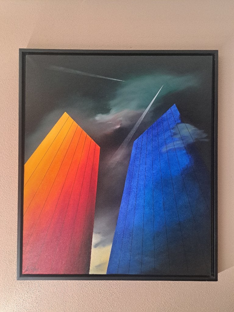 Modern schilderijen (geometrisch abstract), Antiek en Kunst, Kunst | Schilderijen | Abstract, Ophalen of Verzenden
