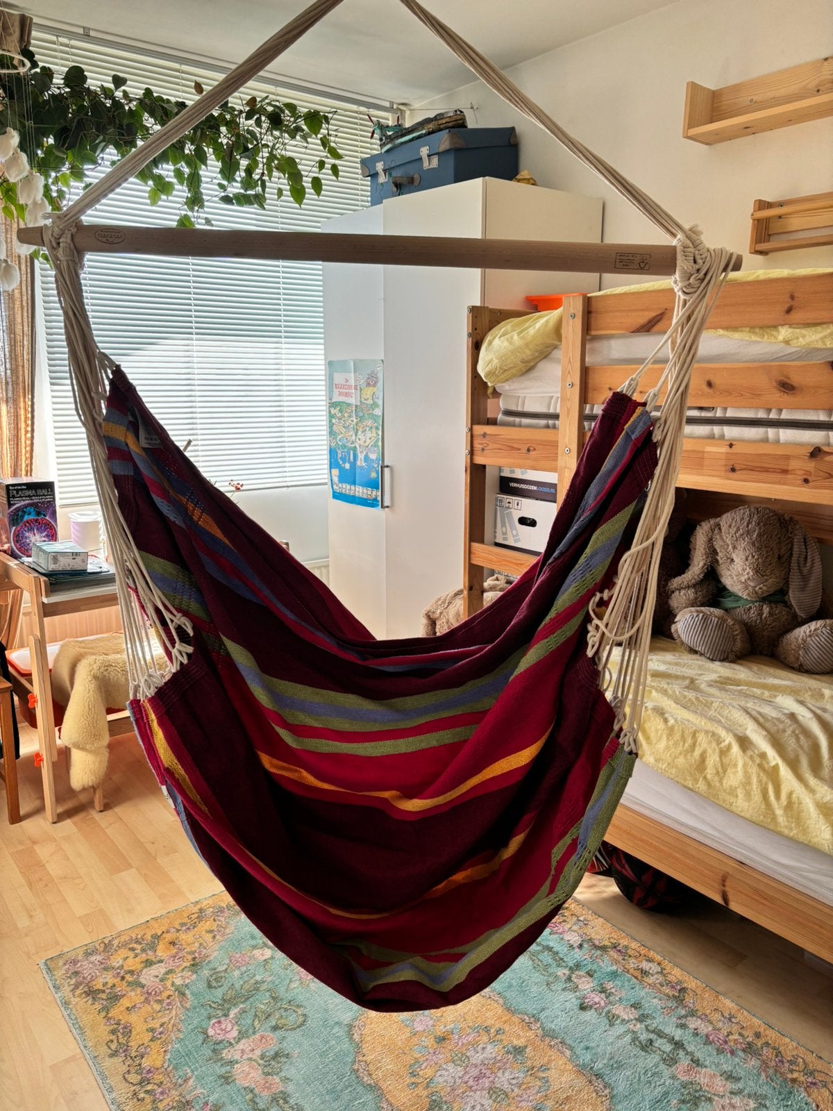 Prachtige hangstoel / hangmat (nieuwstaat)  incl ophanghaak, Tuin en Terras, Ophalen, Zo goed als nieuw