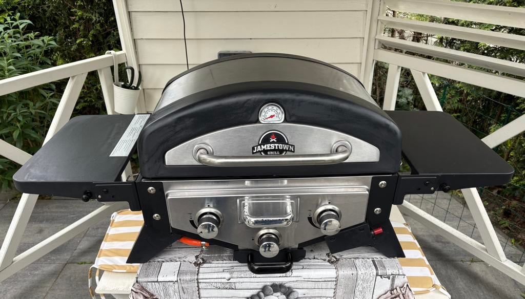 Te koop Jamestown Braxton gas bbq 46x33, Tuin en Terras, Gasbarbecues, Ophalen, Zo goed als nieuw