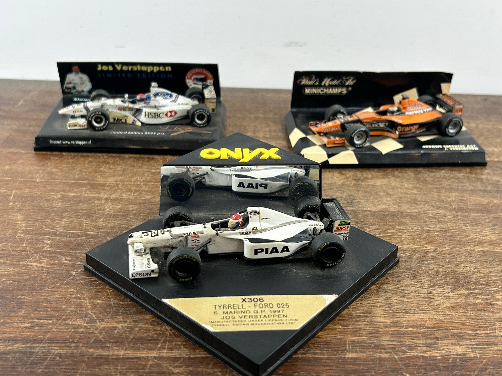 Jos Verstappen Paul’s Model Art en Onyx Formule 1 model, Ophalen of Verzenden, Zo goed als nieuw, Auto