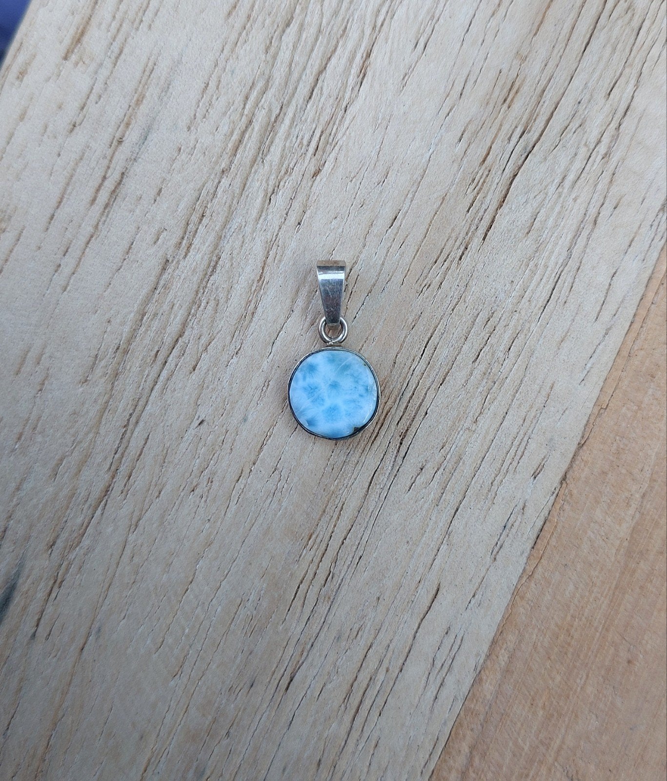 925 sterling silver kettinghangertje Larimar, Ophalen of Verzenden, Zilver, Zilver
