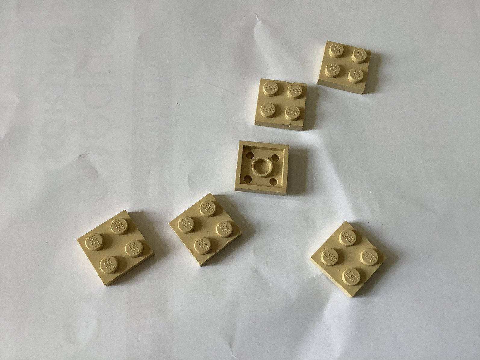 Lego plaat 2x2 beige, Ophalen of Verzenden, Gebruikt, Losse stenen, Lego