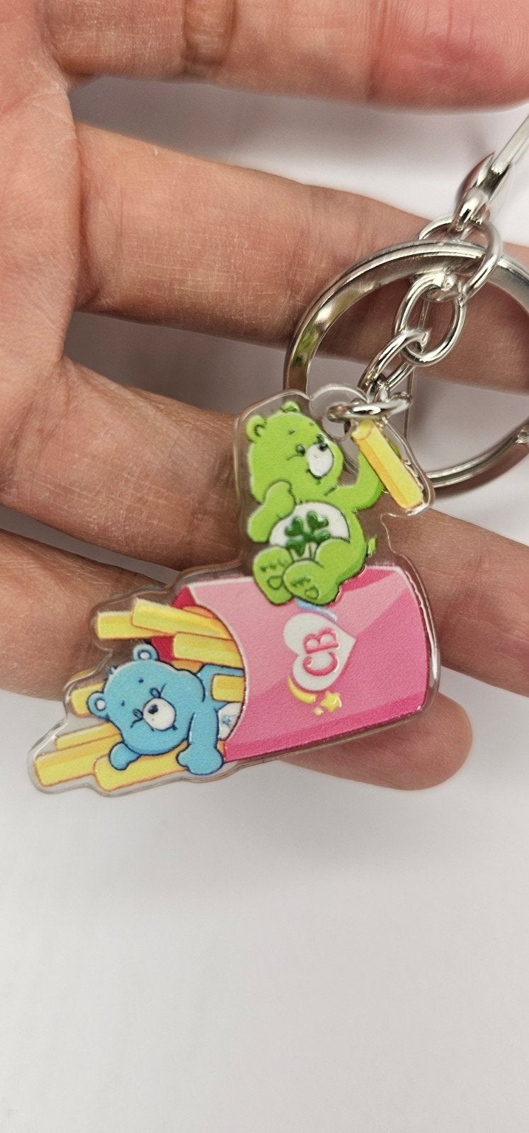 Leuke Care Bears frietjes sleutelhanger, Ophalen of Verzenden, Nieuw, Knuffel of Figuurtje