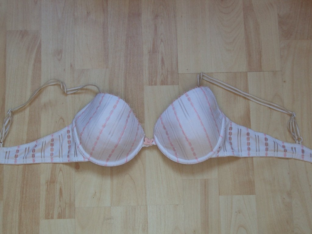 Dames BH maat 75B, Kleur: wit met roze, Kleding | Dames, Verzenden, Meerkleurig, BH
