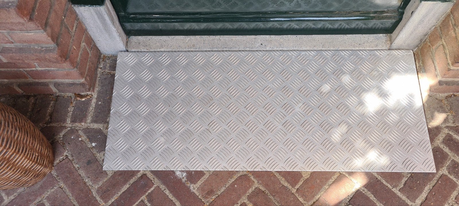 drempelhulp aluminium 3cm hoog., Ophalen of Verzenden, Zo goed als nieuw, Duwrolstoel