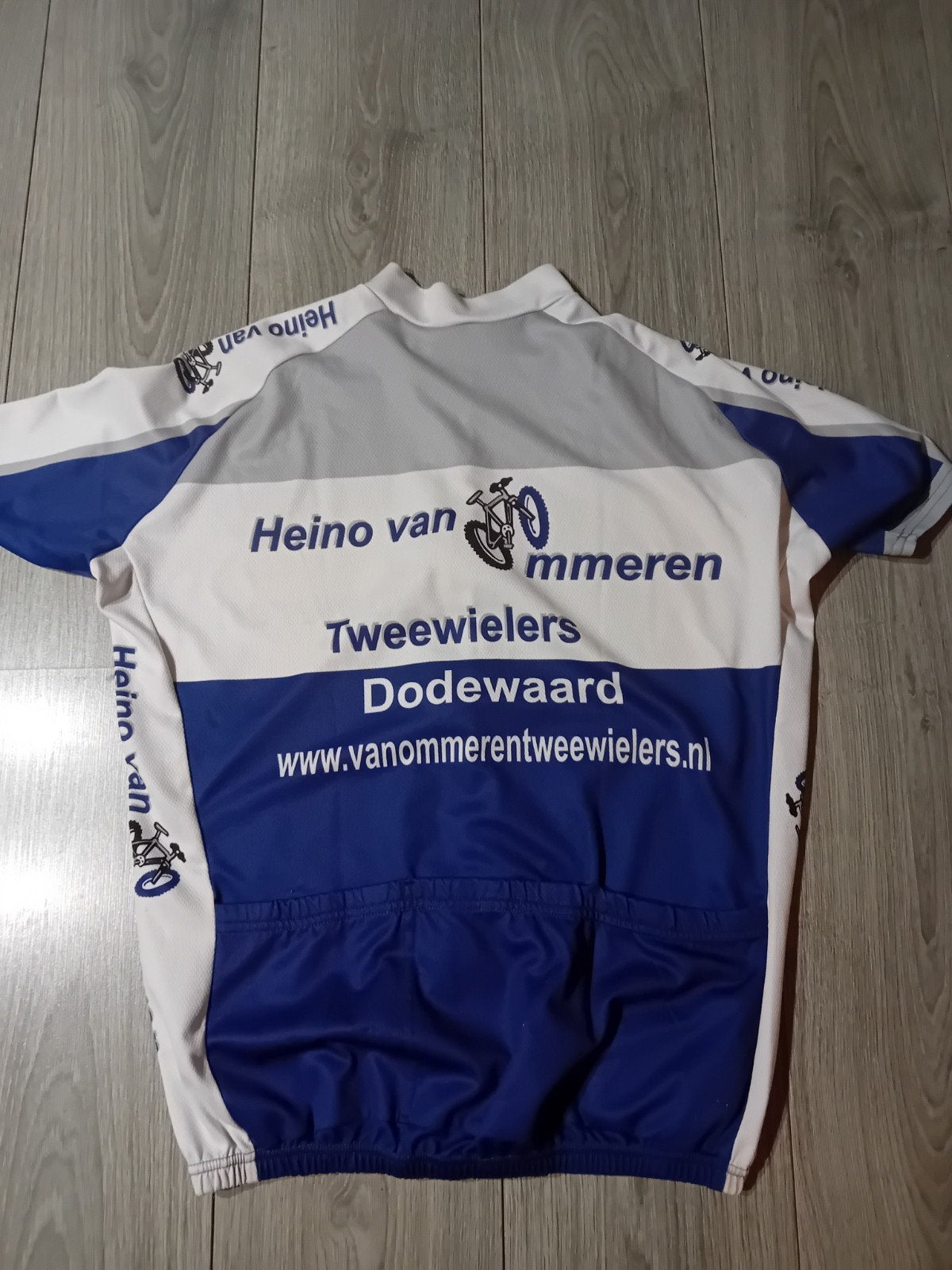 Fietskleding set: shirt en bibshort - Heino van Ommeren, Gebruikt, Ophalen of Verzenden, Heino van Ommeren Tweewielers, Bovenkleding