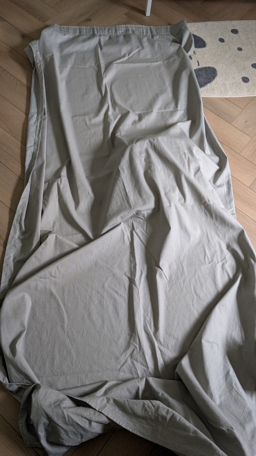 HEMA kant en klaar gordijnen grijs 3 stuks, Huis en Inrichting, Ophalen, Gebruikt, 270 cm, Gordijn