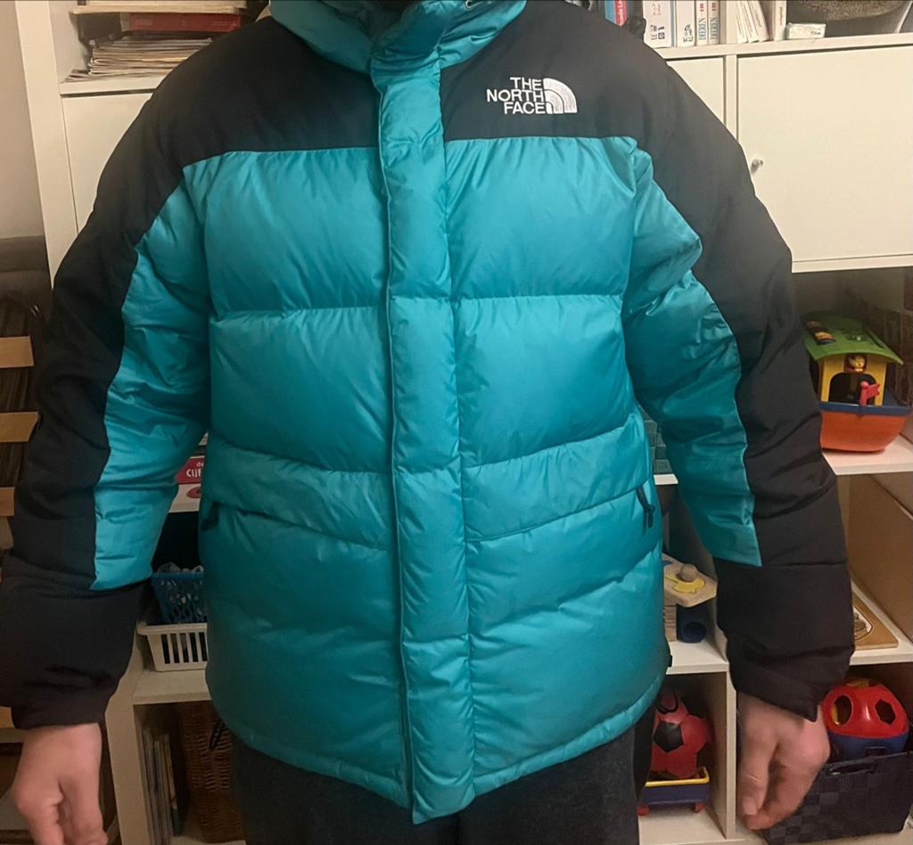 The North Face Nuptse Puffer Jas - Turquoise/Zwart, Kleding | Heren, Jassen | Winter, Ophalen of Verzenden, Zo goed als nieuw