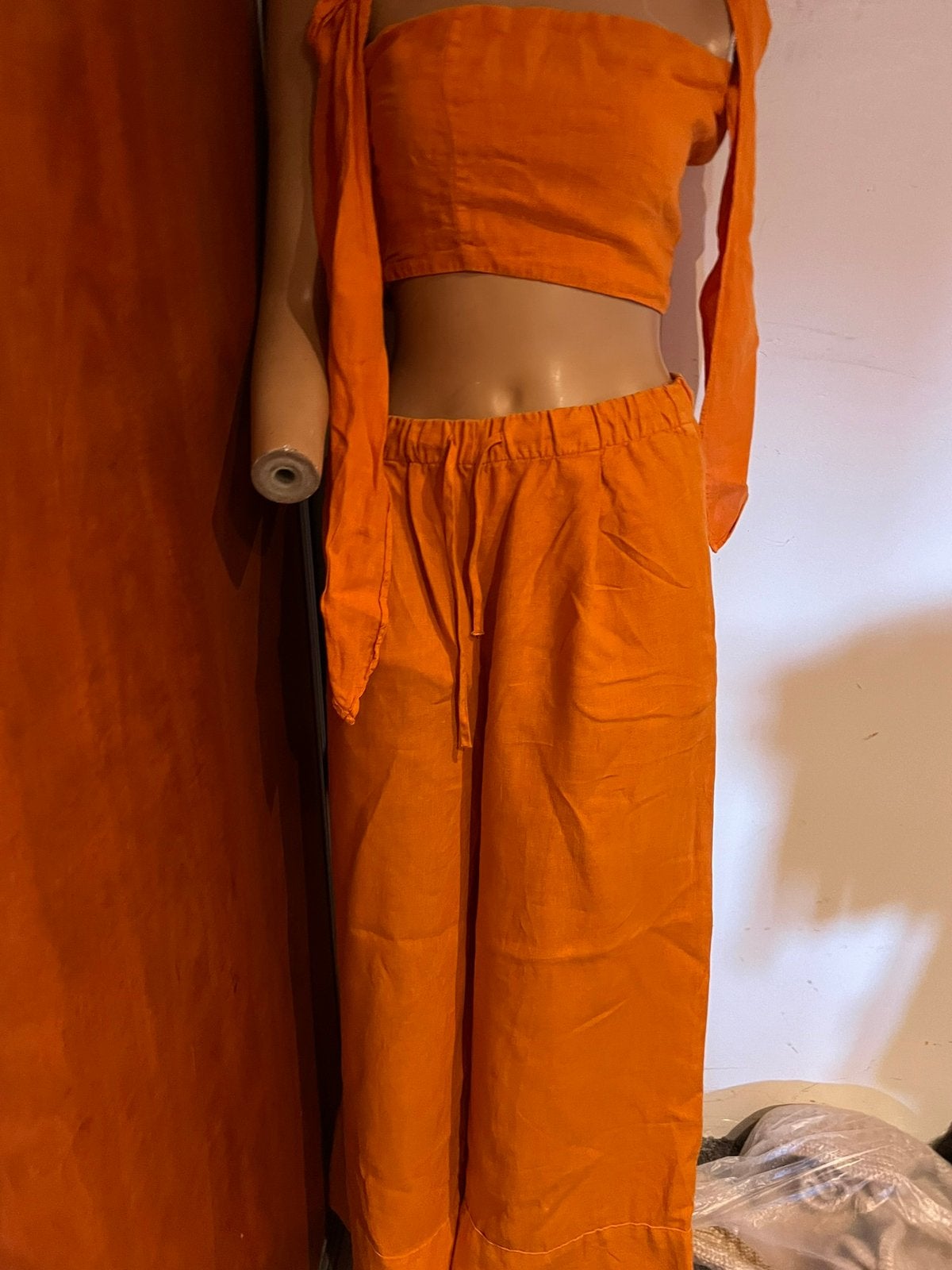 ZARA set broek XS top m 1 keer gedragen, Kleding | Dames, G, Zara, T, Oranje