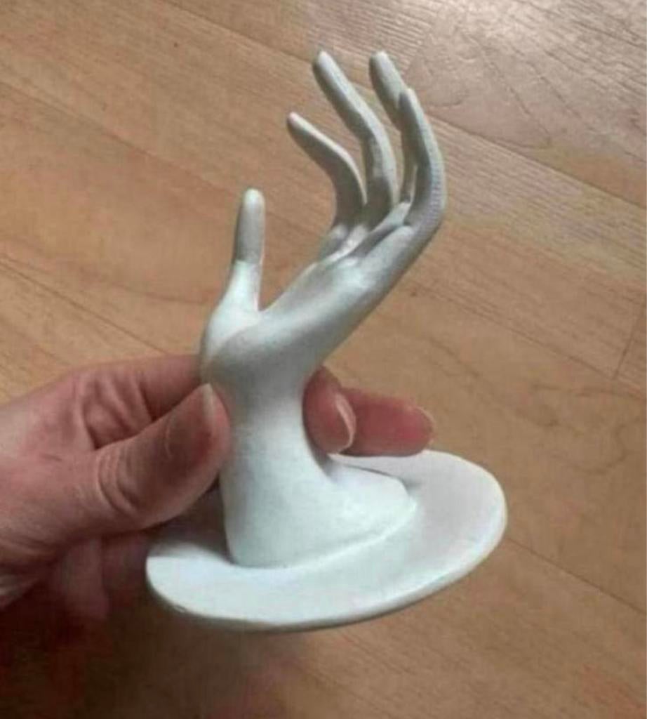 Brocante sieradenhouder in vorm van een hand, Ophalen of Verzenden