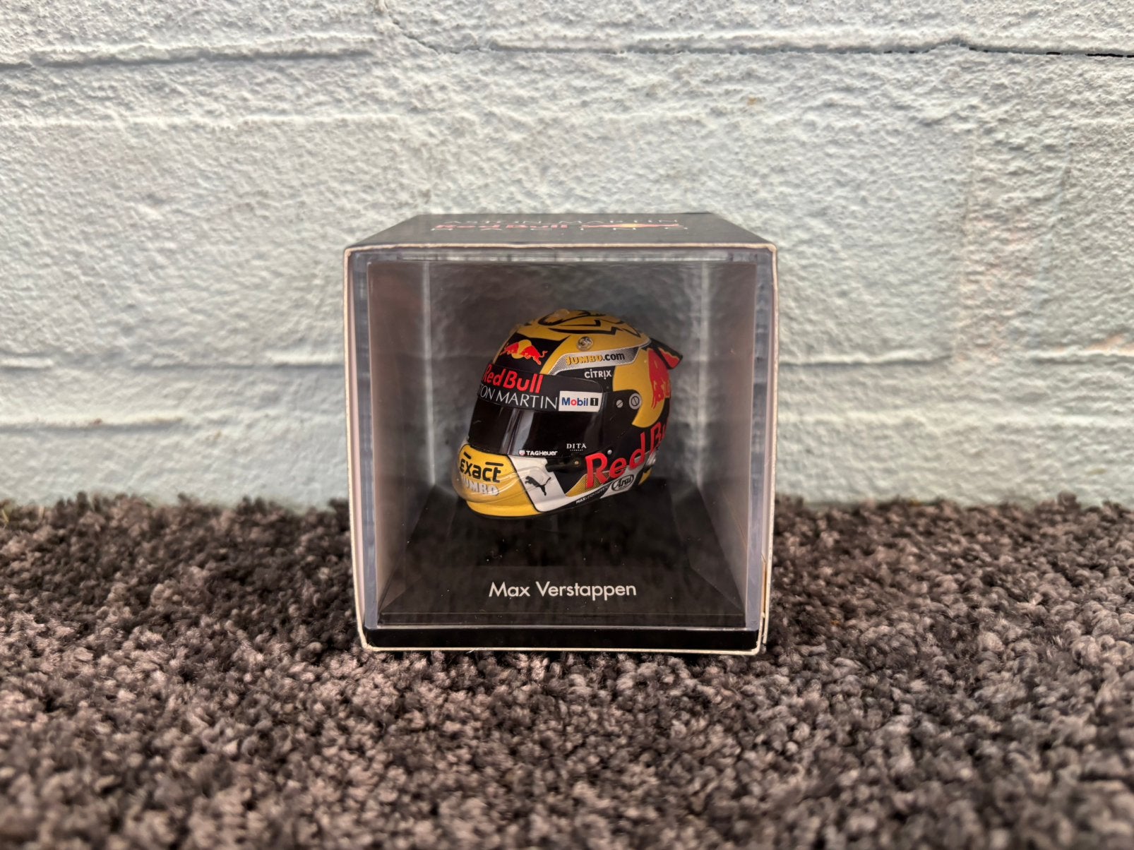 Max verstappen helm 1:8 oostenrijk 2018, Ophalen of Verzenden, Zo goed als nieuw, Formule 1