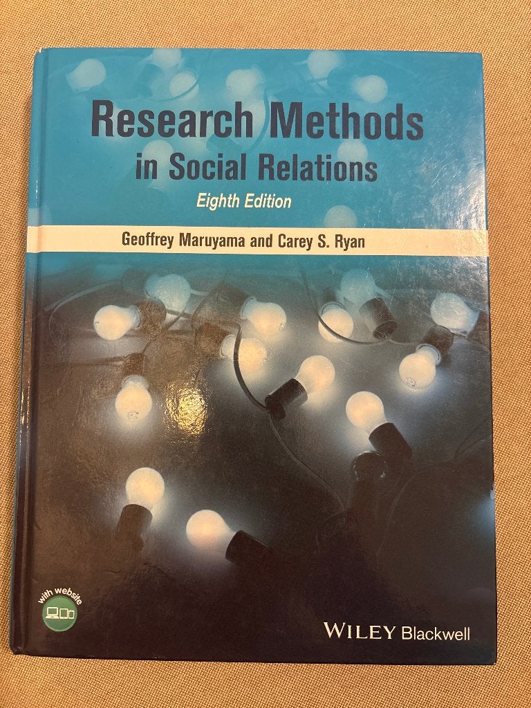 Research methods in social relations (eighth edition), Gelezen, Geoffrey Maruyama & Carey S Ryan, Ophalen of Verzenden, WO