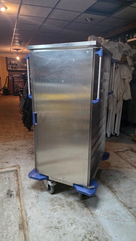 Blanco RVS serveerwagen / regaalwagen GN – horeca trolley, Huis en Inrichting, Ophalen, Gebruikt