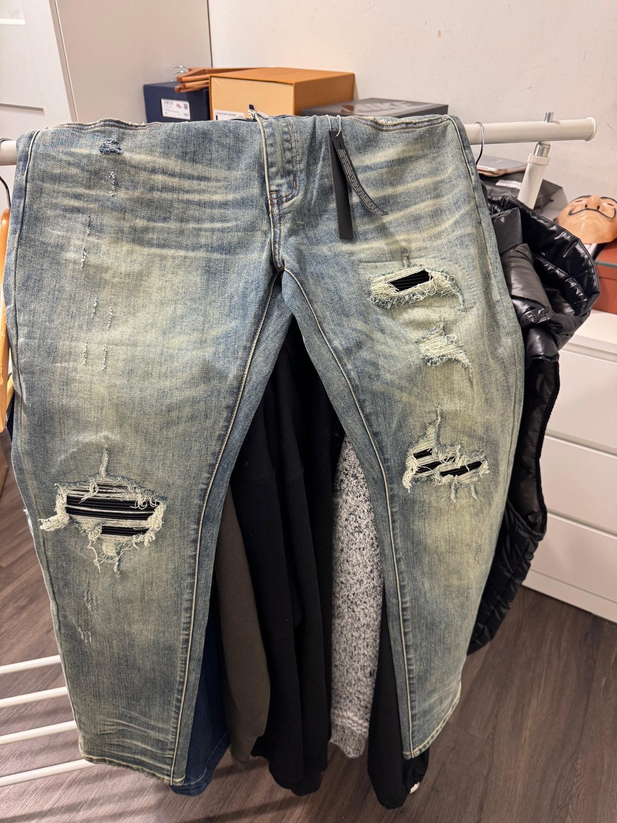 Amiri Biker jeans blauw, Kleding | Heren, Spijkerbroeken en Jeans, Ophalen of Verzenden, Nieuw, Blauw