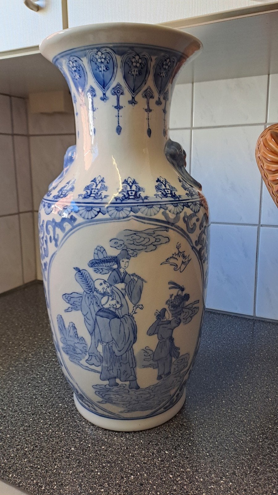 Grote Chinese vaas 48 cm jaren 50, Ophalen