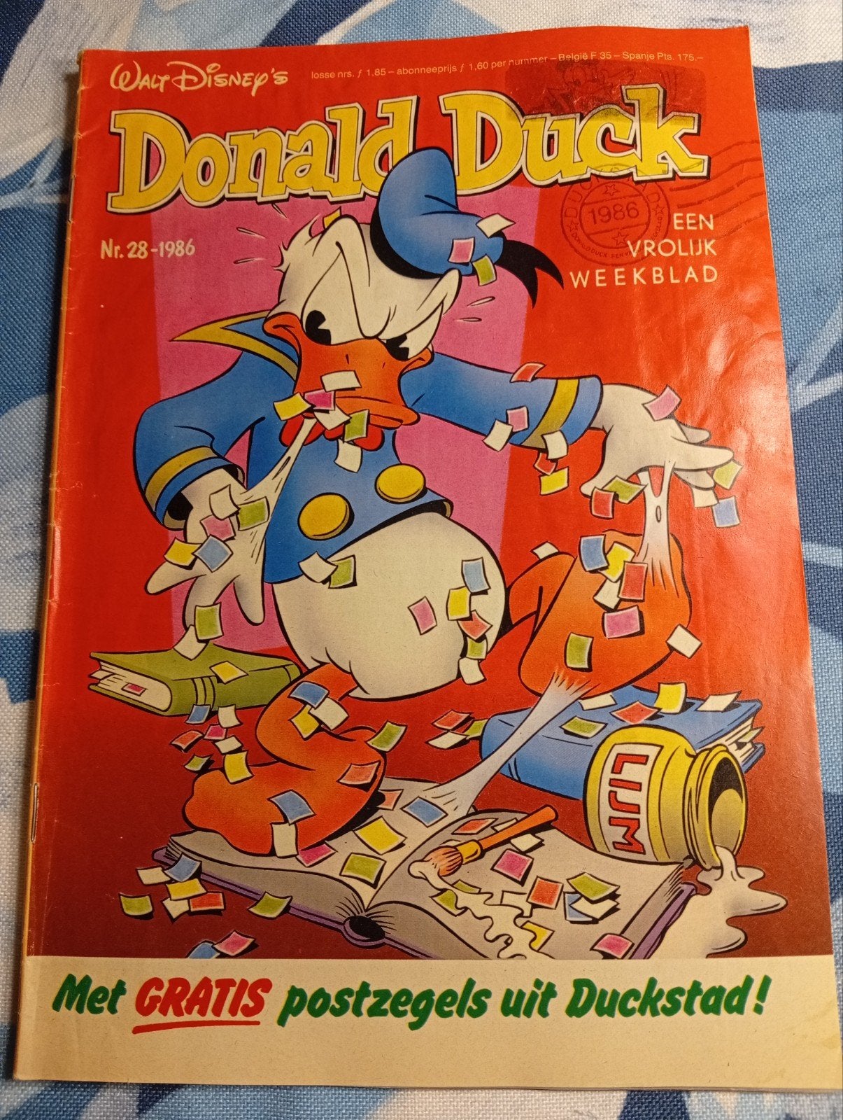 Donald Duck Weekblad Nr. 28-1986 - Met GRATIS postzegels, Ophalen of Verzenden