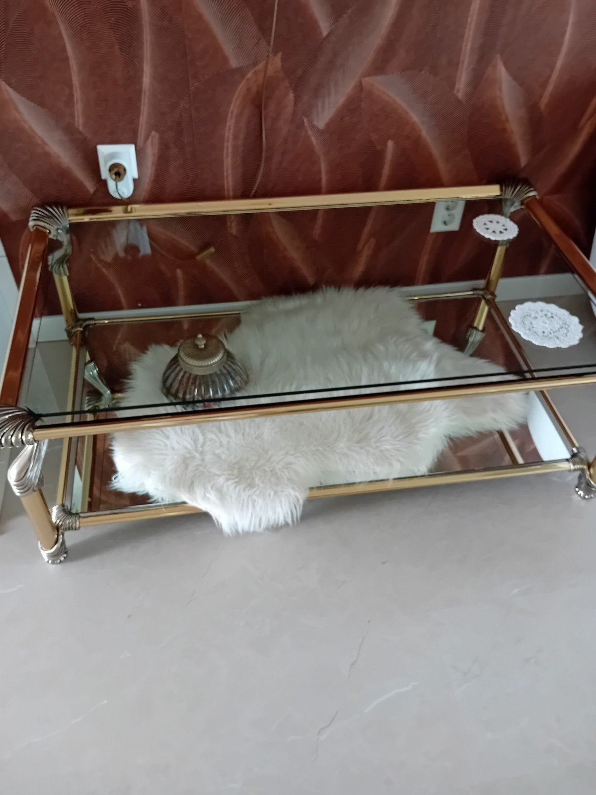 2 glazen salontafens, Ophalen, Gebruikt, 50 tot 100 cm, Romantisch