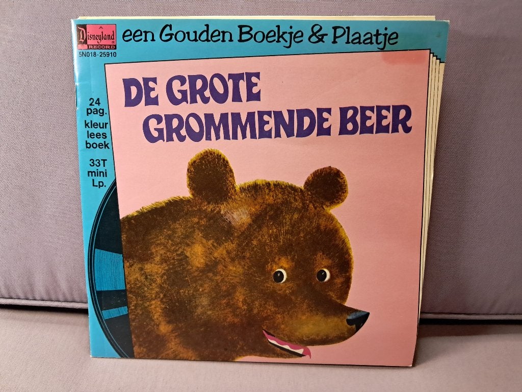 45t. Grote Grommende Beer. Gouden Boekje & Plaatje. ex+/M-, Gebruikt, Overige genres, 7 inch, Ophalen of Verzenden