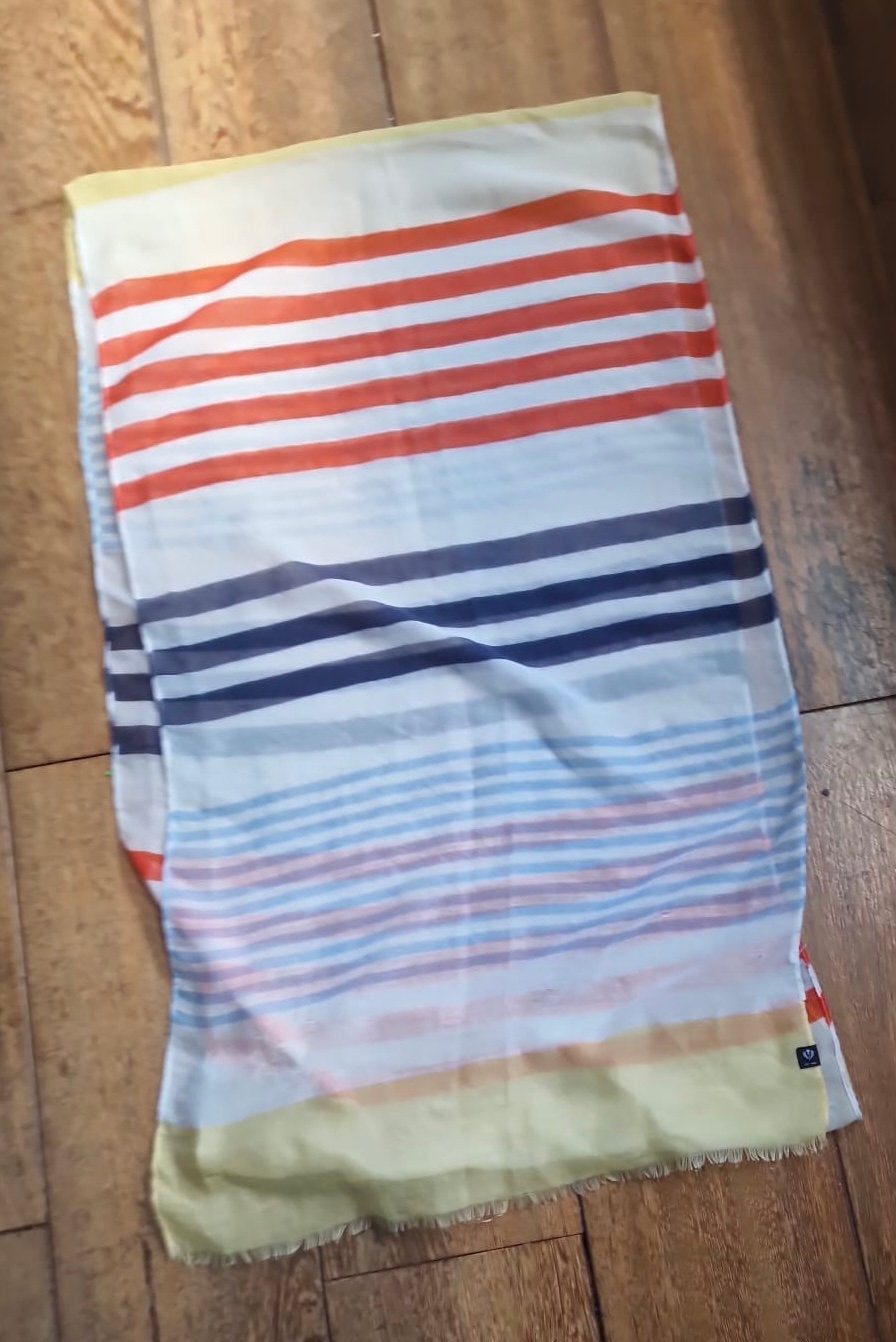 Gekleurde Fraas sjaal, Ophalen of Verzenden, Zo goed als nieuw, Maat 46/48 (XL) of groter, Sjaal
