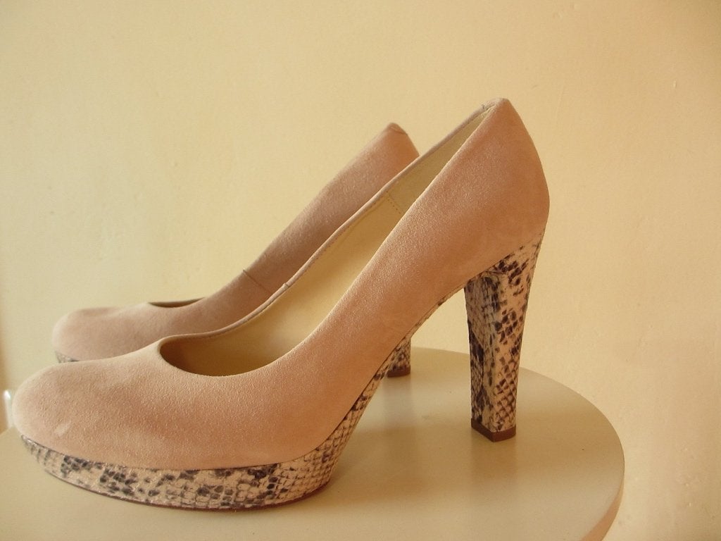 Nieuwe UNISA pumps roze/grijs snake leer/suede mt 41, Pumps, Nieuw, Ophalen of Verzenden, Roze