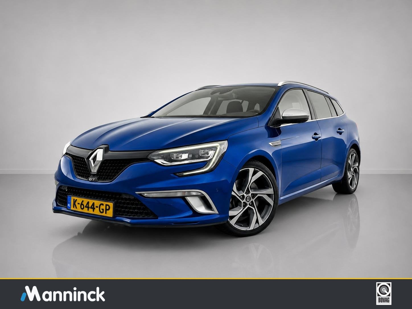 Renault Mégane GT 205 PK|Carplay| 4Control|Schaalstoelen|Ca, Auto's, Gebruikt, 4 cilinders, Met garantie (alle), Blauw