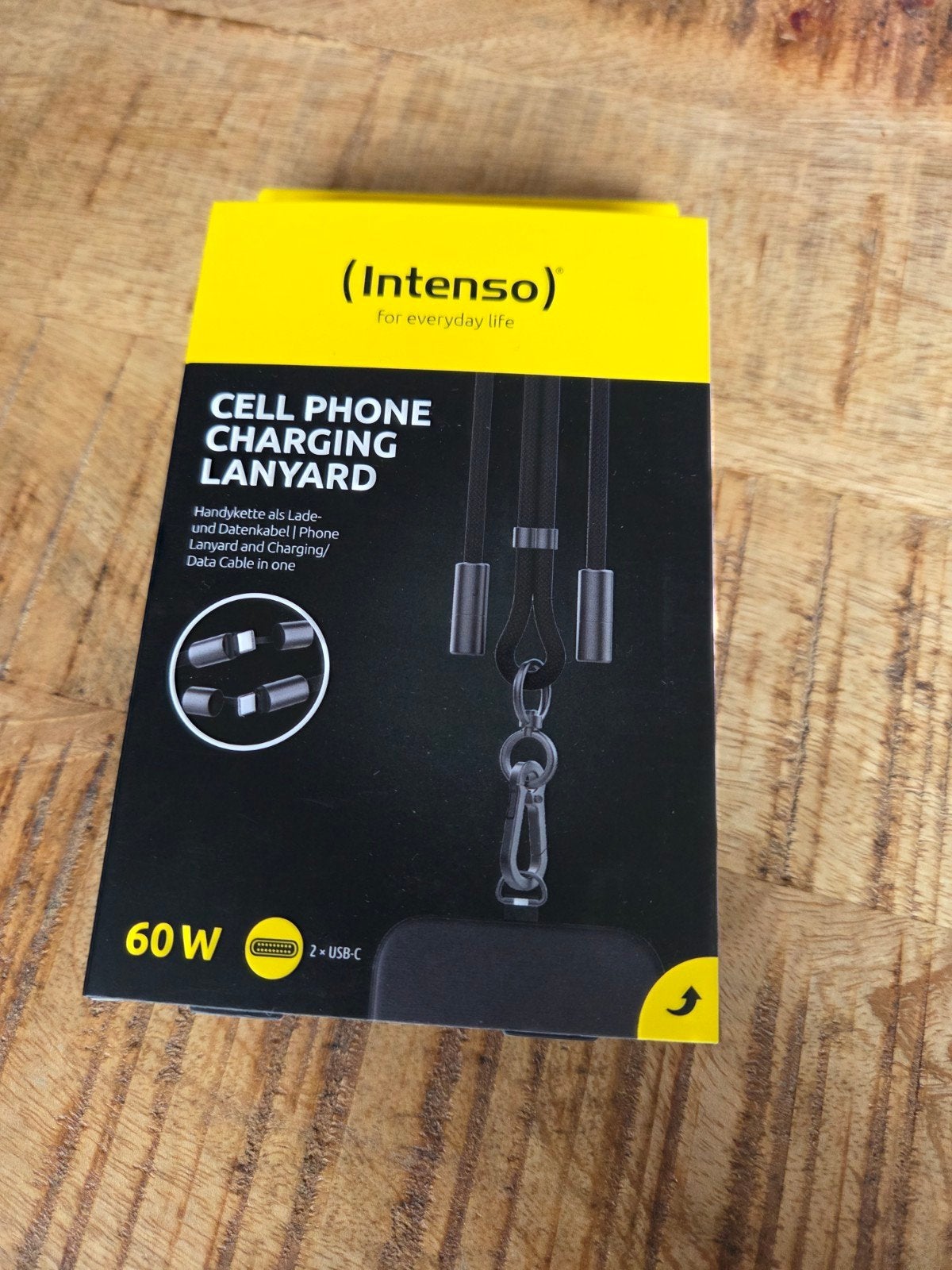 Intenso Cell Phone Charging Lanyard 60W USB-C - Nieuw, Ophalen of Verzenden, Nieuw, Snoer of kabel, Universeel
