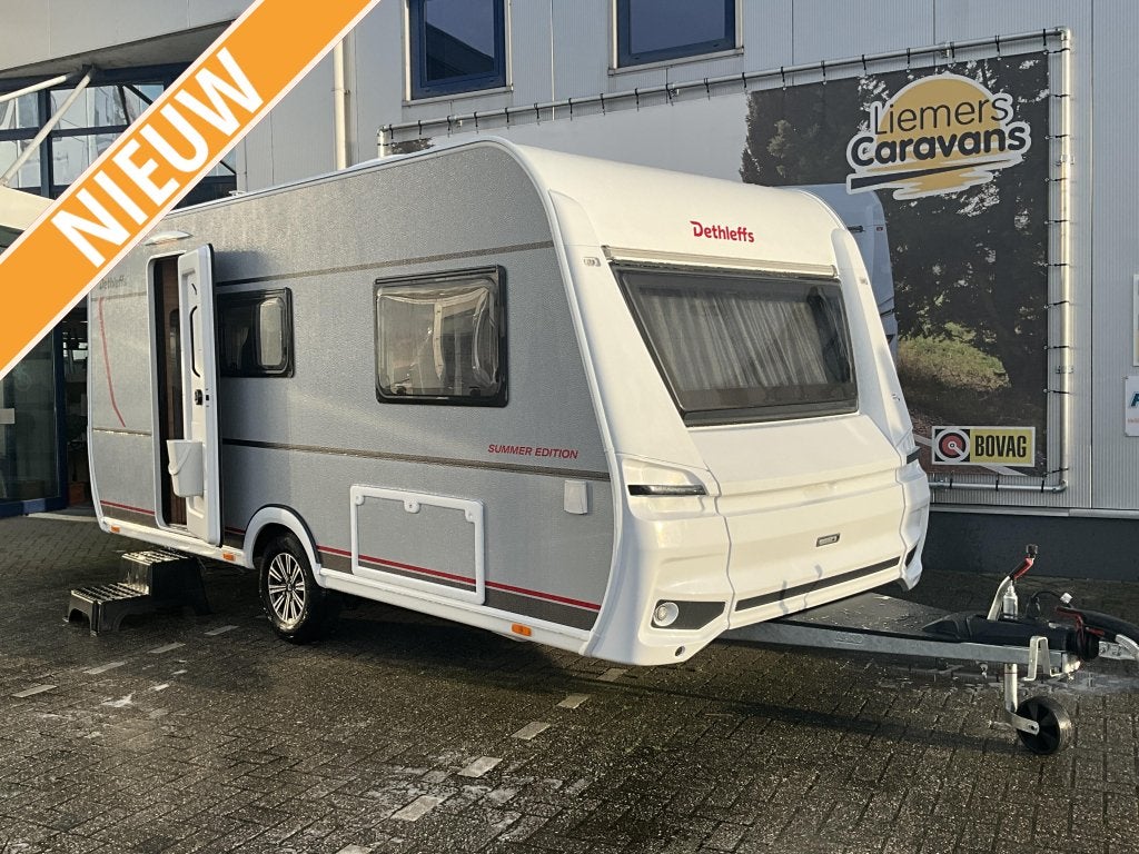Dethleffs Summer Edition 460 EL ENKELE BEDDEN-XL KOELKAST, Caravans en Kamperen, Standaardzit, Bedrijf, Tot en met 3, Schokbreker
