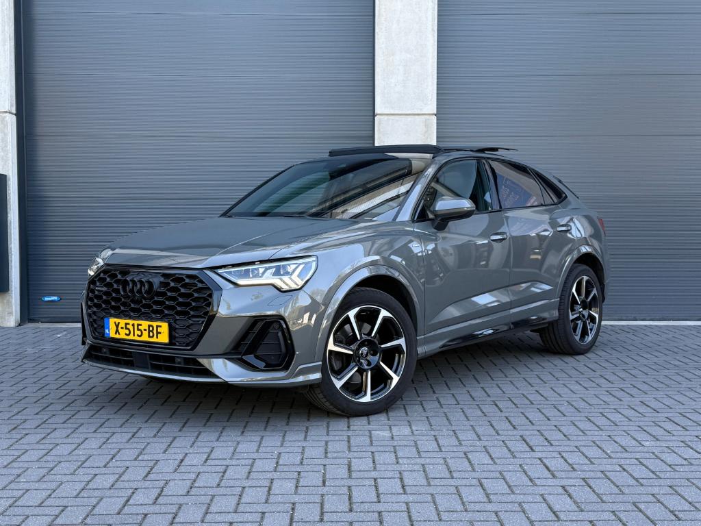 Audi Q3 Sportback 45 TFSI 230pk S -Line Keyless Carplay ACC, Auto's, Audi, Zwart, 4 cilinders, 1984 cc, Alcantara
