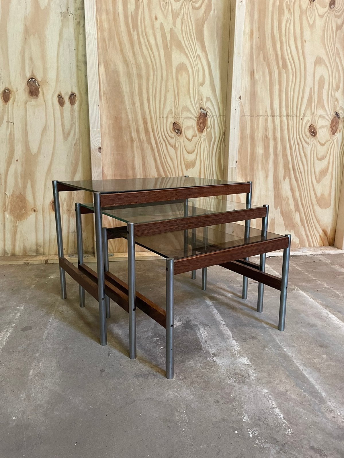 Fristho Thereca vintage design mimiset bijzettafels wenge, Ophalen, Gebruikt