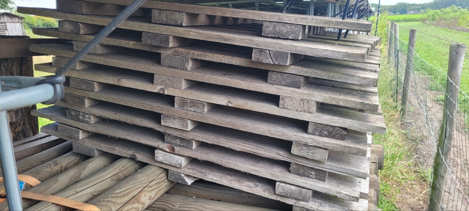 houten vlonders, Gebruikt, 50 mm of meer, Pallet, Ophalen