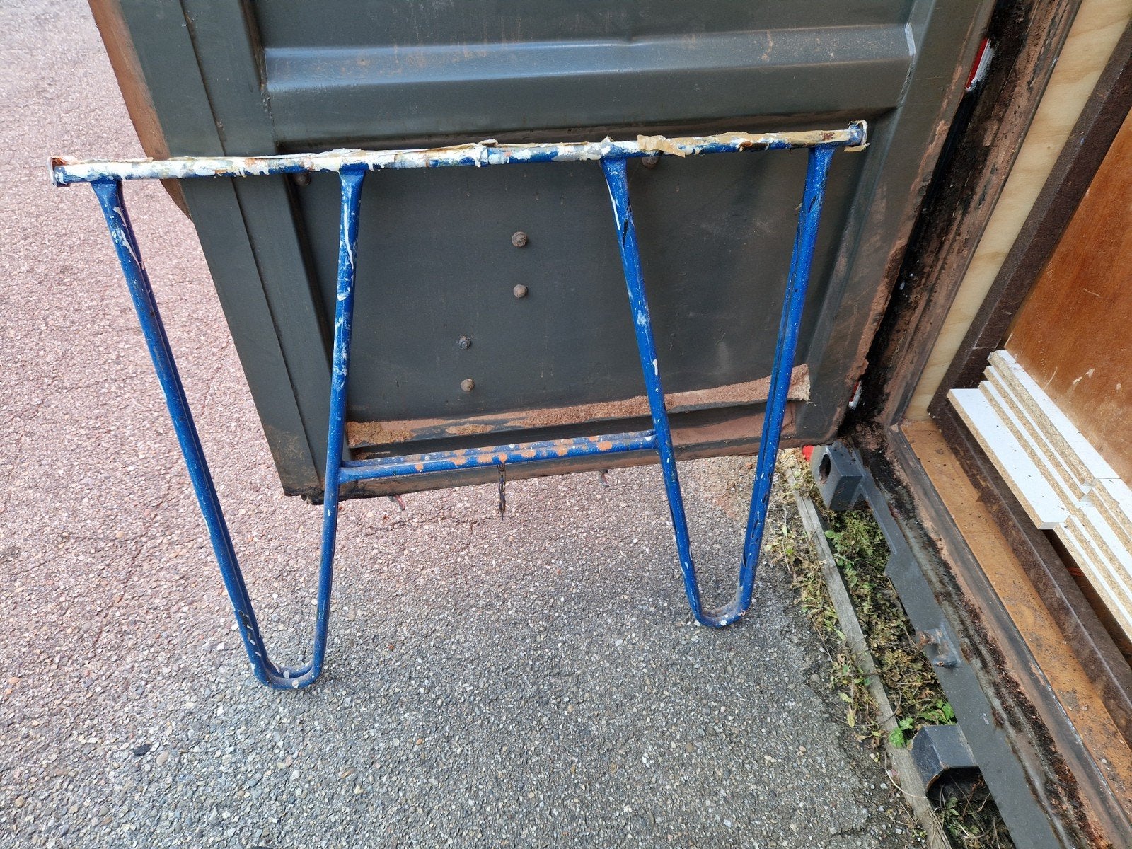 2 stuks metalen schragen., Doe-het-zelf en Verbouw, Ophalen, Gebruikt