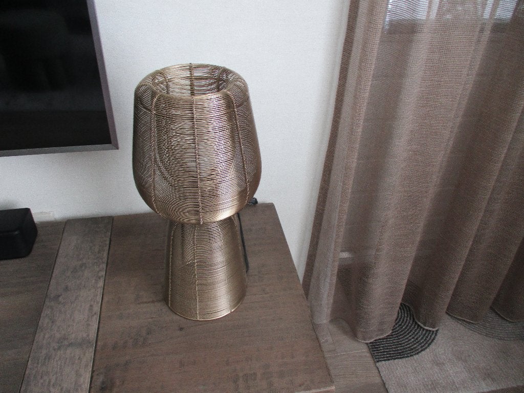 Tafellamp, Met schakelaar, Goud, 42 cm, Zo goed als nieuw