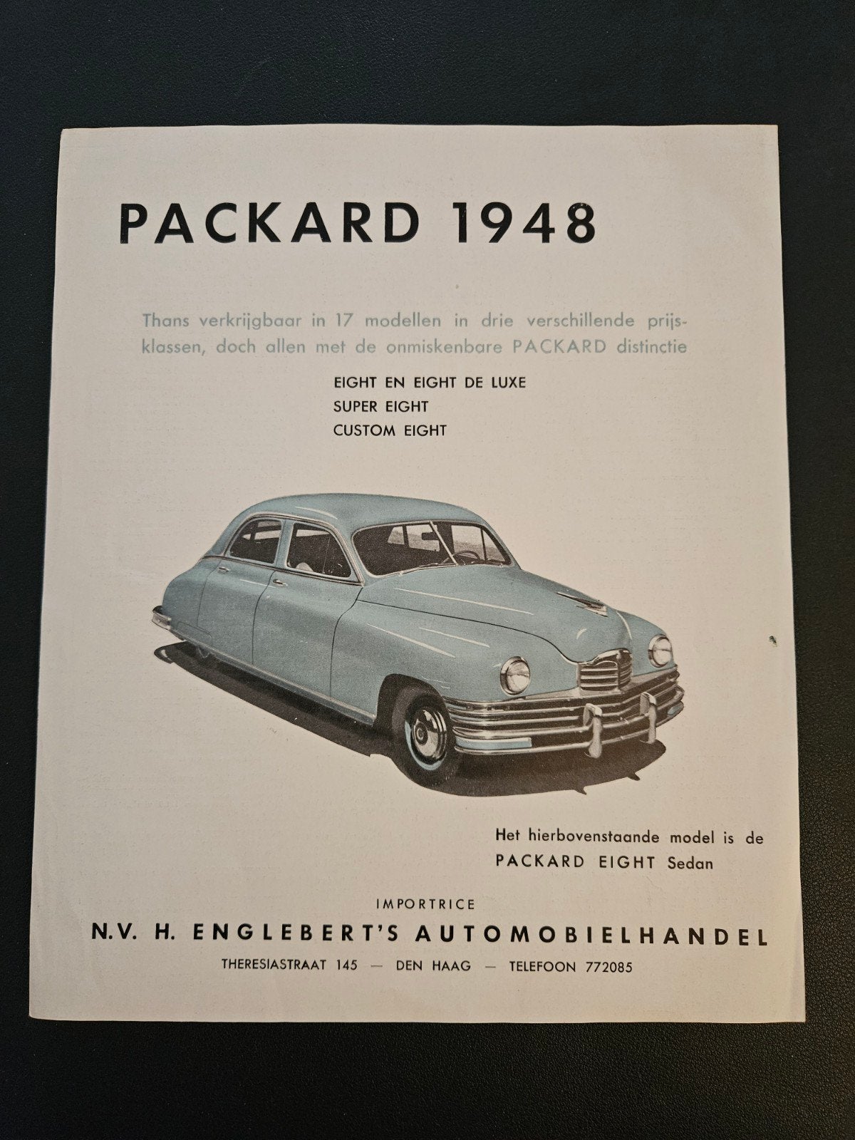 Leaflet Packard 1948, Ophalen of Verzenden, Zo goed als nieuw, Overige merken