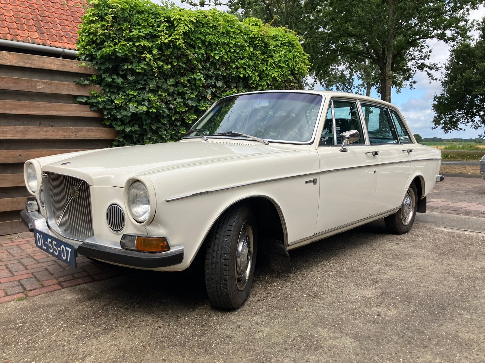 Volvo 164 3.0 1969 Wit, Auto's, Volvo, Leder, Handgeschakeld, Particulier, Blauw