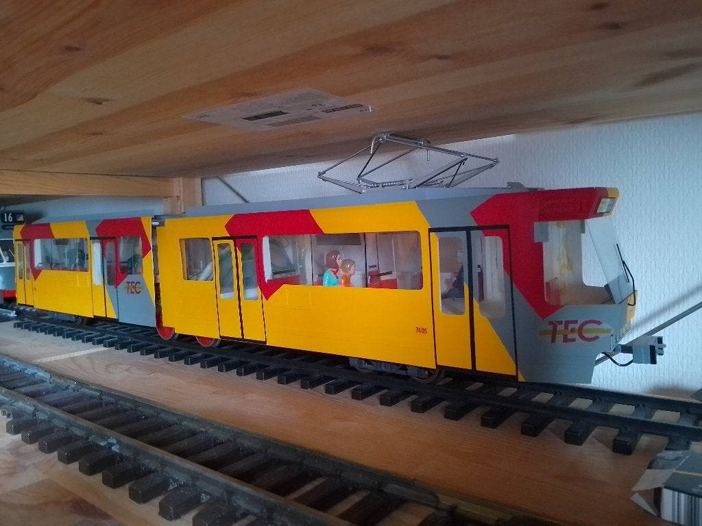 TEC Charleroi BN LRV (type 7400), LGB schaal, Analoog, Ophalen, Overige merken, Gelijkstroom