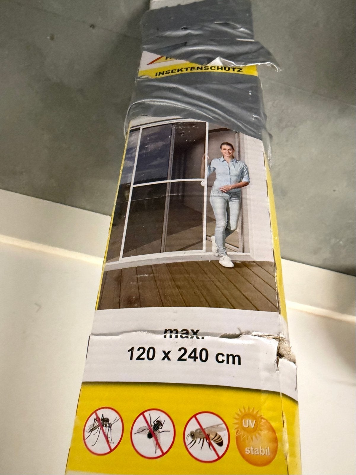 Nieuwe Hordeur Schuifdeur Insektenschutz 120x240 cm, Doe-het-zelf en Verbouw, Kunststof, 215 cm of meer, Hordeur, Nieuw