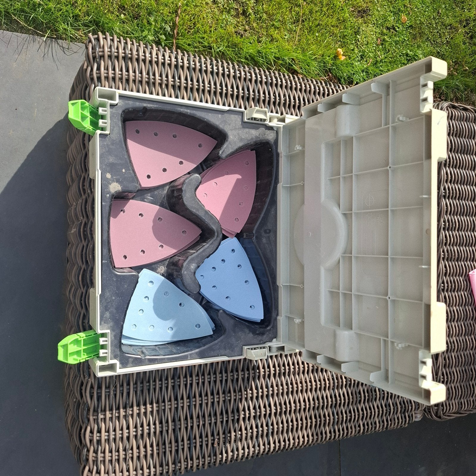 Festool Systainer met pads P120 p180 p240  50 totaal, Doe-het-zelf en Verbouw, Ophalen of Verzenden, Gebruikt, Overige typen