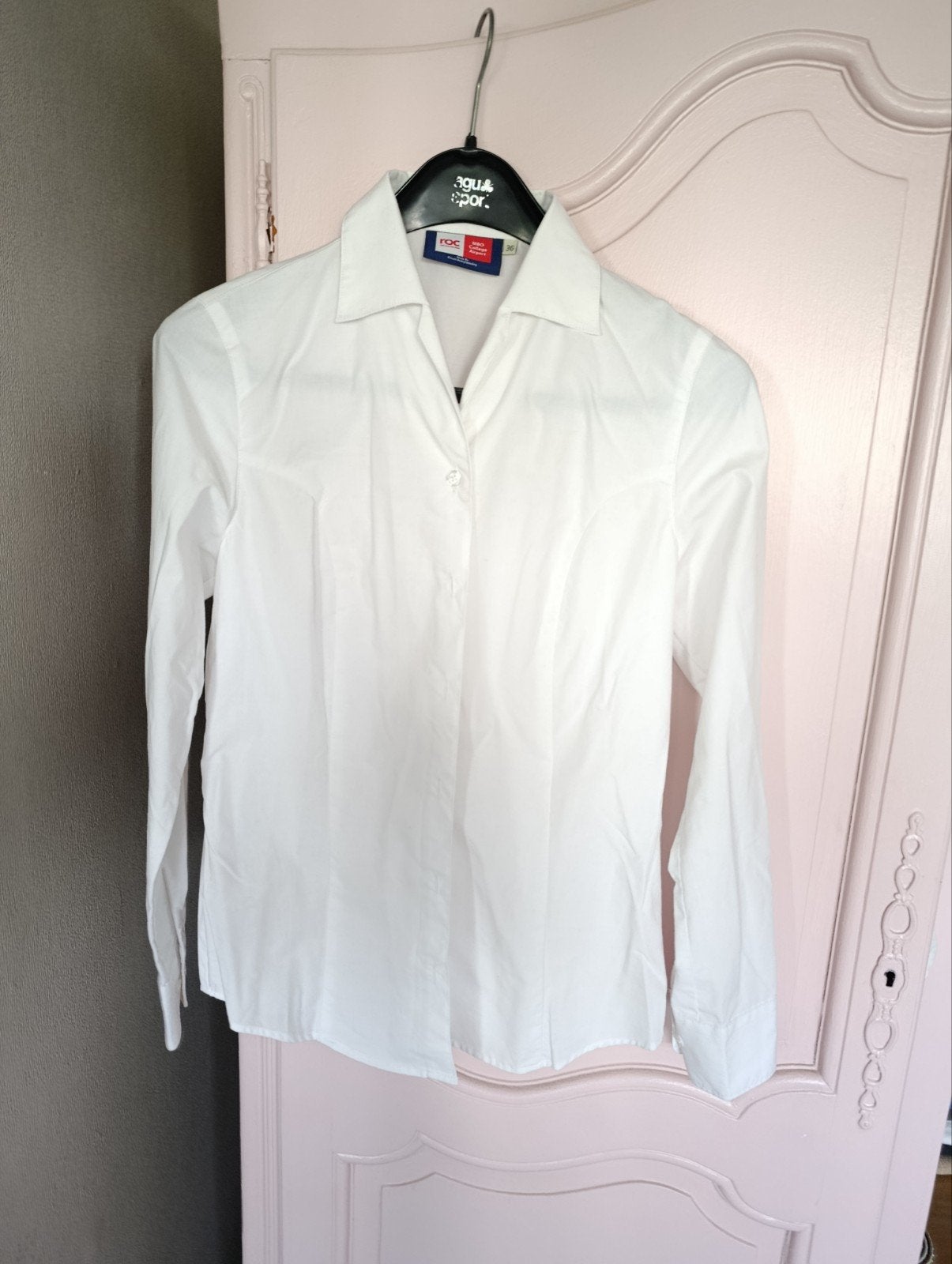 2 Witte blouses, ROC Amsterdam maat 36, zo goed als nieuw, Kleding | Dames, Wit, Ophalen of Verzenden, Zo goed als nieuw, Circuit Bedrijfskleding