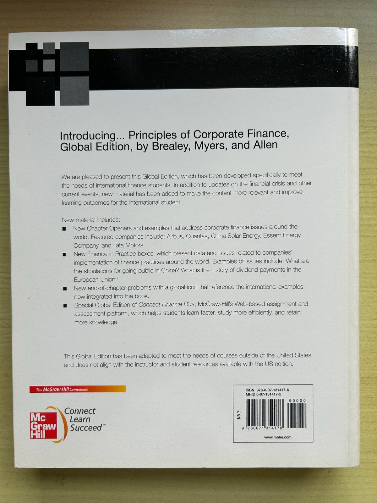 Principles of Corporate Finance - Global Edition, Ophalen of Verzenden, Zo goed als nieuw, Economie en Marketing