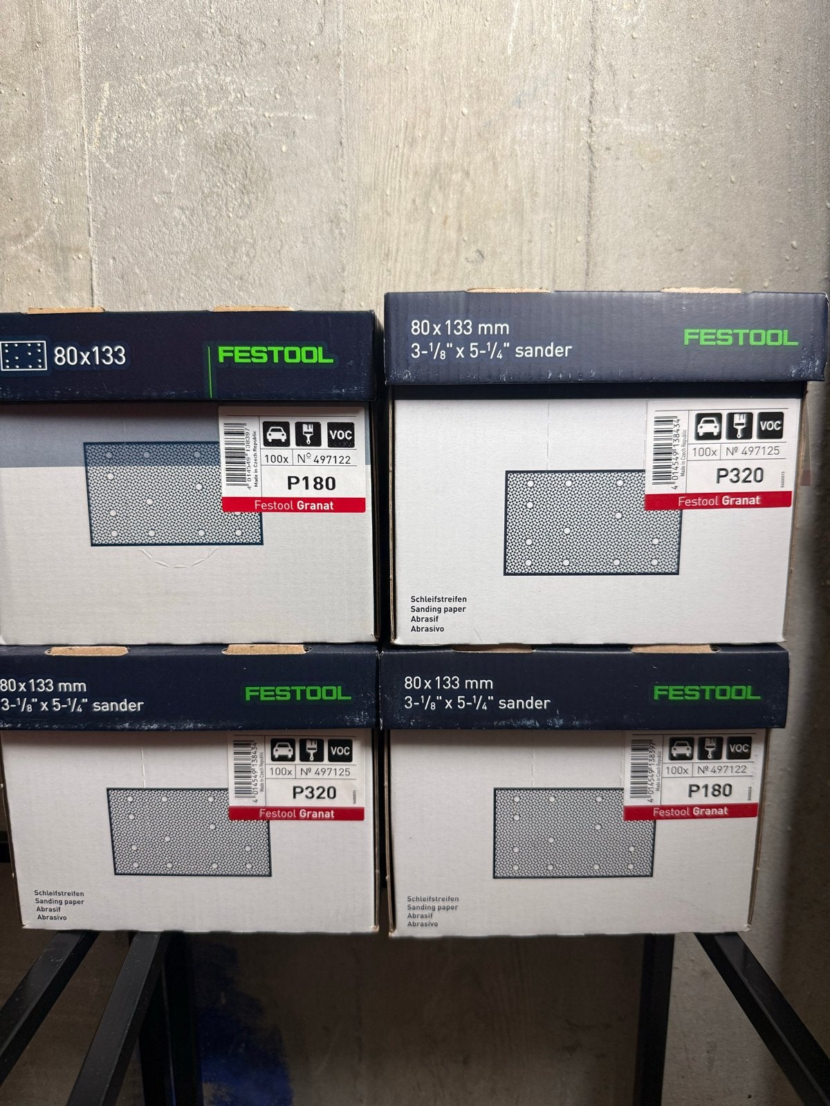 Festool Granat schuurpapier 80x133 mm P180 en P320, Ophalen of Verzenden, Nieuw, Overige typen