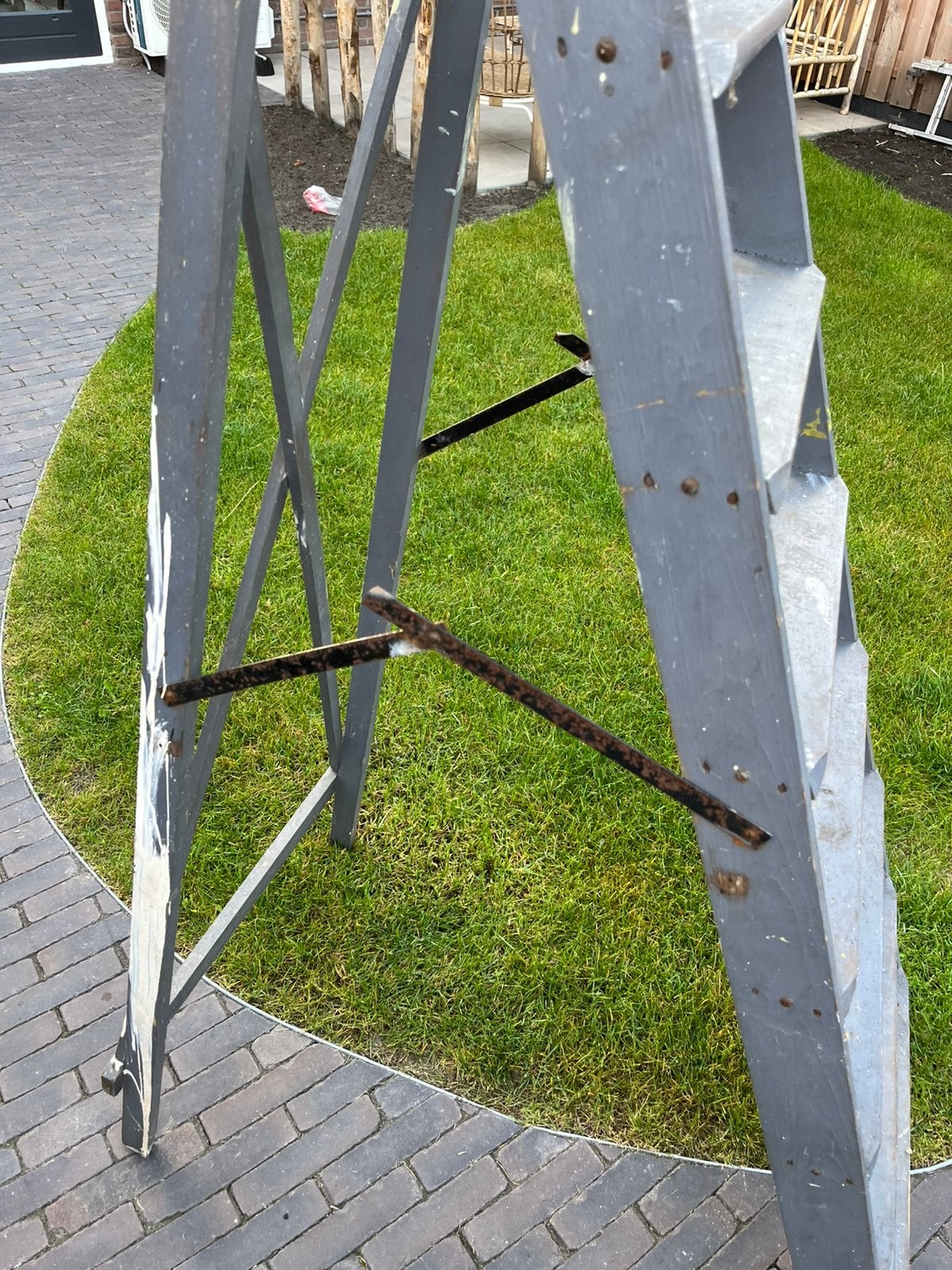 Oude schilders trap 170cm, Ophalen, Gebruikt, Trap, Minder dan 2 meter