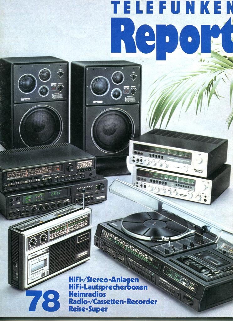 TELEFUNKEN Report 1978, 68 pagina's, vintage-(#8824), Gelezen, Ophalen of Verzenden, Telefunken, Catalogus