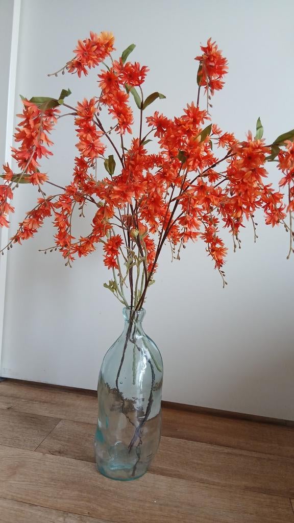 Kunstbloemen + Vaas, Ophalen of Verzenden
