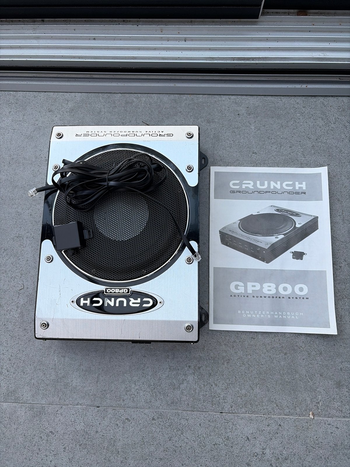 Crunch Groundpounder GP800 Actief Subwoofer Systeem, Ophalen of Verzenden, Gebruikt