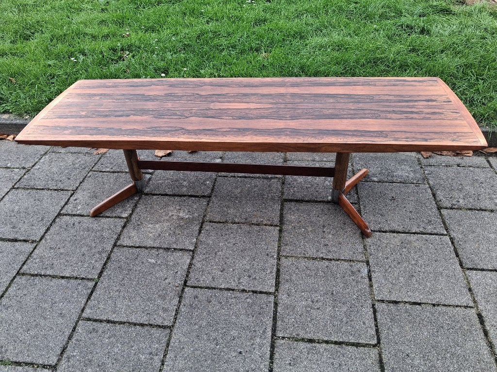 retro  salon tafel, Gebruikt, 100 tot 150 cm, Rechthoekig, Overige houtsoorten