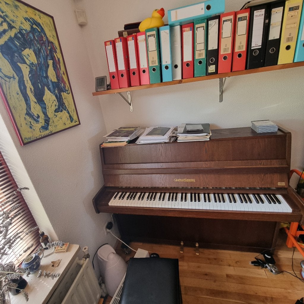Piano Grotrian Steinweg, Muziek en Instrumenten, Piano's, Ophalen, Gebruikt, Bruin, Piano