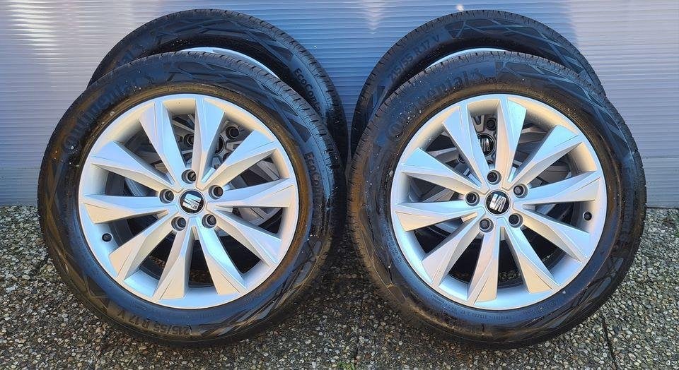 seat 5x112 zomerset 17 inch lichtmetaal 215/55/17, Auto-onderdelen, Banden en Velgen, Ophalen, Banden en Velgen, 17 inch, Personenwagen