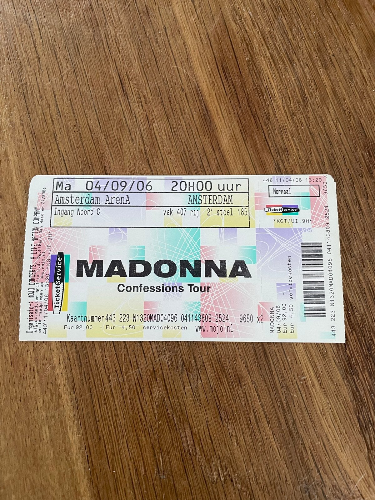 Concertkaartje Madonna Confessions Tour 2006