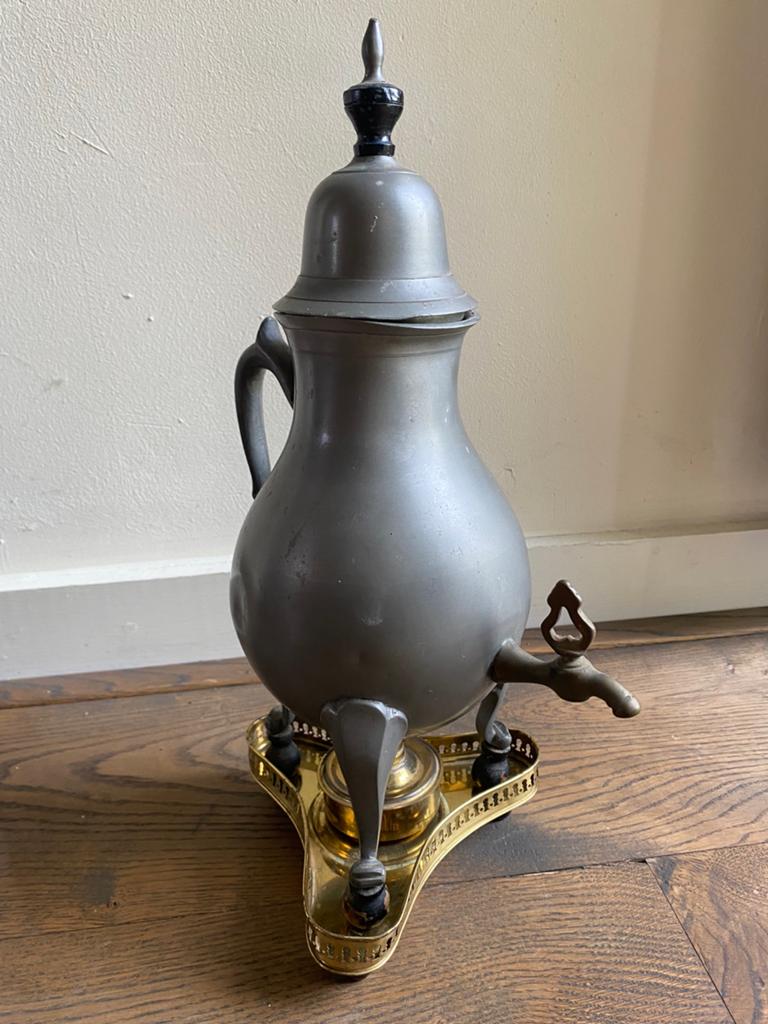 Antieke tinnen samovar, Antiek en Kunst, Ophalen